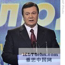 Viktor Yanukovych speaking in Kiev on election day